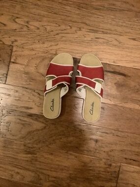 Clarks canvas, women’s sandals